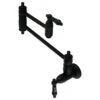 Kingston Brass KS3100PKL Duchess Wall Mount Pot Filler, Matte Black