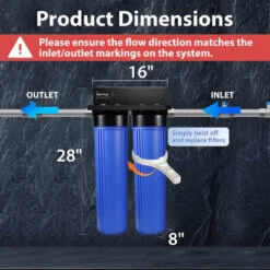 ISpring 2-Stage 20" Water Filter System 1" NPT, Iron Manganese Removal -Whole House Kitchenware 74f11cda038e635d 6275 w800 h800 b0 p0