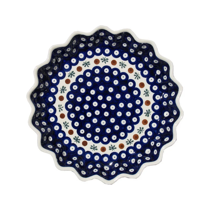 Polish Pottery Quiche Dish, Pattern Number: 41 4 Polish Pottery Quiche Dish, Pattern Number: 41 - Image 2