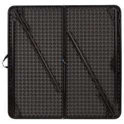 Flash Furniture 34" Square Plastic Bi-Fold Table In Dark Gray -Whole House Kitchenware 76114f1901529e8c 5637 w800 h800 b1 p0