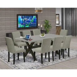 X697Ab106-9, 9-Piece Set, 8 Chairs And Table With High Chair Back, Black -Whole House Kitchenware 77517b8000ba4ad8 8782 w800 h800 b0 p0