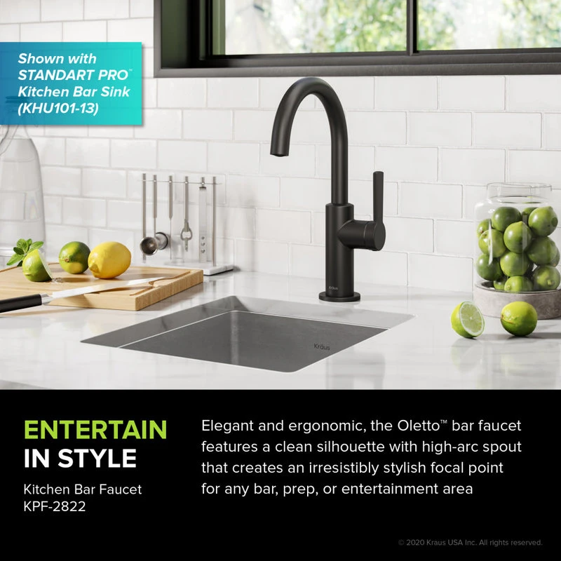 Oletto 1-Handle 1-Hole Kitchen Bar Faucet Matte Black (Model KPF-2822MB) 7 Oletto 1-Handle 1-Hole Kitchen Bar Faucet Matte Black (Model KPF-2822MB) - Image 5