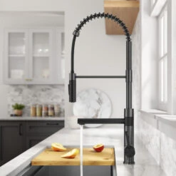 2-Function 1-Handle Pulldown Pot Filler Kitchen Faucet, Matte Black/Stainless 30 2-Function 1-Handle Pulldown Pot Filler Kitchen Faucet, Matte Black/Stainless -Whole House Kitchenware 785162cc01a7fc6f 5947 w800 h800 b0 p0