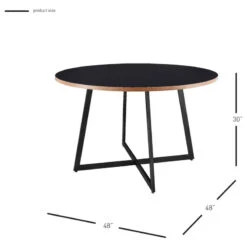 Courtdale 48" Round Table, Black -Whole House Kitchenware 78f101bb0f77f3dd 1894 w800 h800 b1 p0