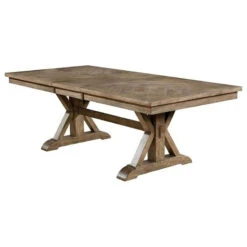 Furniture Of America Kora Rustic Wood Extendable Dining Table In Light Oak