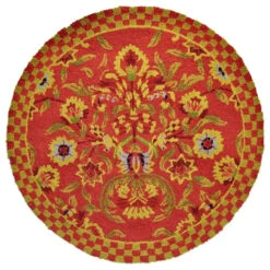 Hand Hooked Chair Pad, 16"