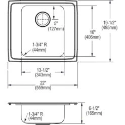 DRKAD2220654 Lustertone Classic Stainless Steel 22" Drop-in Classroom ADA Sink -Whole House Kitchenware 7bc164d50e601a0b 1352 w800 h800 b1 p0