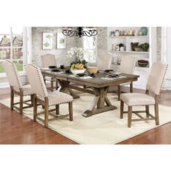 Furniture Of America Kora Rustic Wood Extendable Dining Table In Light Oak -Whole House Kitchenware 7be1122d0c1844d8 9558 w800 h800 b0 p0