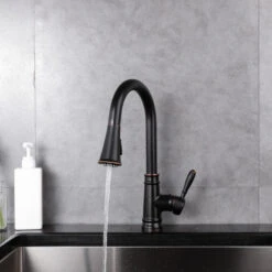 Single Handle High Arc Pull Out Kitchen Faucet In Oil Rubbed Bronze Finish -Whole House Kitchenware 7cc18e8d0f209c8a 0097 w800 h800 b0 p0