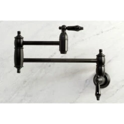 Kingston Brass KS3100PKL Duchess Wall Mount Pot Filler, Matte Black -Whole House Kitchenware 7d7170c3013a5792 0369 w800 h800 b0 p0
