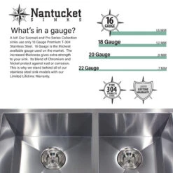 Nantucket Sinks 32" Pro Series Rectangle Undermount Stainless Steel Kitchen Sink -Whole House Kitchenware 7d8168d00e5d1515 8869 w800 h800 b0 p0