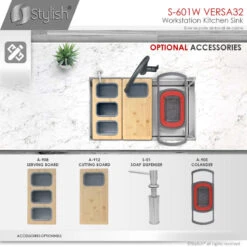 32 In Workstation Double Bowl Undermount Kitchen Sink With Built In Accessories -Whole House Kitchenware 7e6112e90fbdba99 8440 w800 h800 b0 p0
