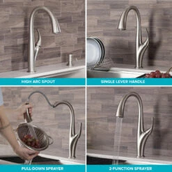 Odell 2-Function Pull-Down 1-Handle 1-Hole Kitchen Faucet, Spot Free Stainless 25 Odell 2-Function Pull-Down 1-Handle 1-Hole Kitchen Faucet, Spot Free Stainless -Whole House Kitchenware 7ee14c0100e5e9bc 5745 w800 h800 b0 p0