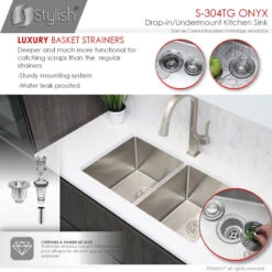 30"L X 18"W Stainless Steel Double Basin Dual Mount Kitchen Sink With Grids 23 30"L X 18"W Stainless Steel Double Basin Dual Mount Kitchen Sink With Grids -Whole House Kitchenware 7fe1e9c200a6f90d 5797 w800 h800 b0 p0