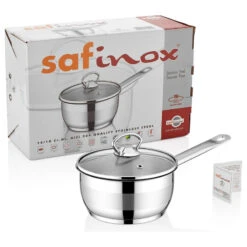 Safinox 18/10 Stainless Steel Tri-Ply Capsulated Bottom Sauce Pan, 1.5-Quart -Whole House Kitchenware 8001e8b70b32c9ac 5883 w800 h800 b1 p0