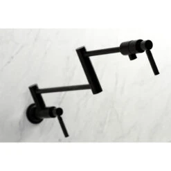 Kingston Brass KS4100DKL Kaiser Wall Mount Pot Filler, Matte Black -Whole House Kitchenware 80a1bc09013a57c3 0527 w800 h800 b0 p0