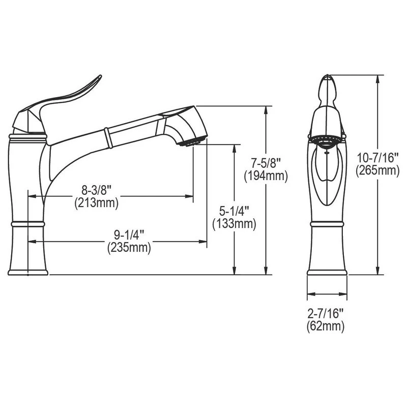 LKEC1042PN Explore Bar Faucet With Pull-Out Spray Polished Nickel 6 LKEC1042PN Explore Bar Faucet With Pull-Out Spray Polished Nickel - Image 4