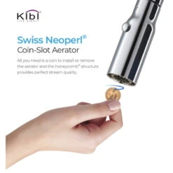 KIBI Hilo Single Handle Pull Down Kitchen Faucet, Chrome, W/O Soap Dispenser -Whole House Kitchenware 8381547e0f1b5353 9913 w800 h800 b1 p0