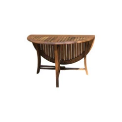 Round Eucalyptus Folding Table, 48"