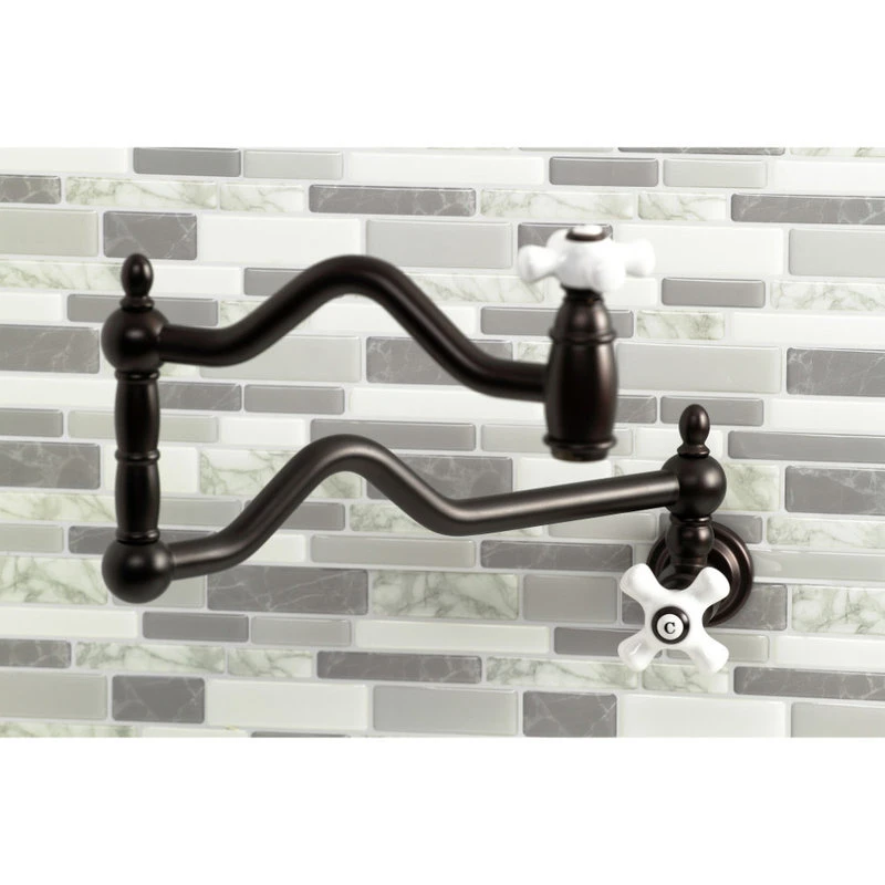 Kingston Brass KS2105PX Heritage Wall Mount Pot Filler, Oil Rubbed Bronze 6 Kingston Brass KS2105PX Heritage Wall Mount Pot Filler, Oil Rubbed Bronze - Image 4