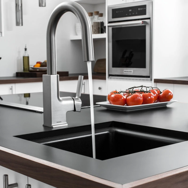 Moen S62308 STo 1.5 GPM 1 Hole Pull Down Bar Faucet - Brushed Gold 4 Moen S62308 STo 1.5 GPM 1 Hole Pull Down Bar Faucet - Brushed Gold - Image 2