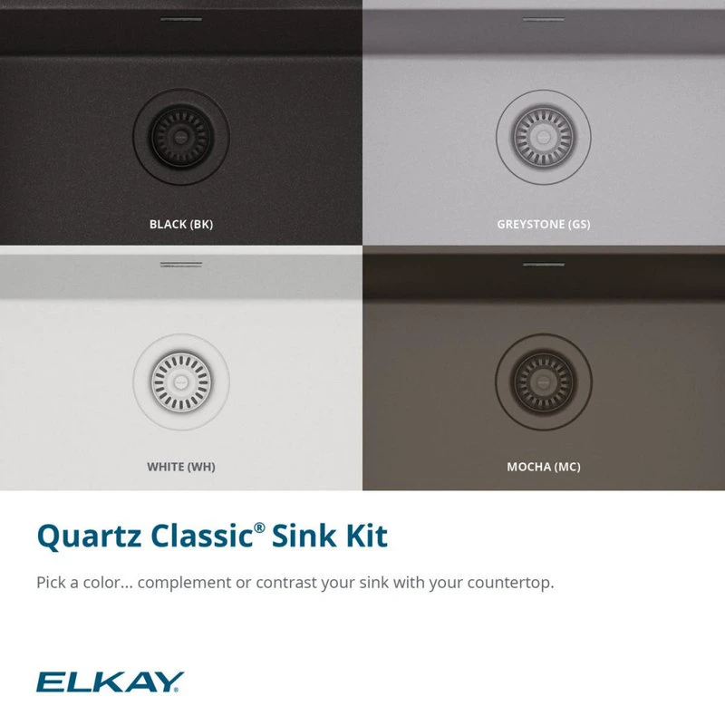 Elkay Quartz Classic 24-5/8" Undermount Sink Kit, Black 9 Elkay Quartz Classic 24-5/8" Undermount Sink Kit, Black - Image 7