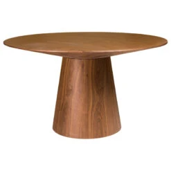 The Garrett Dining Table, 53", Walnut, Contemporary, Round -Whole House Kitchenware 84b137a30227871b 9636 w800 h800 b1 p0
