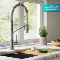 Oletto Commercial 2-Function Pull-Down 1-Handle 1-Hole Kitchen Faucet, SFS Steel -Whole House Kitchenware 8511f4d000e5e9c6 5676 w800 h800 b0 p0