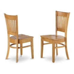 East West Furniture Avon 7-piece Dining Set With Wood Seat In Oak -Whole House Kitchenware 8671b2d501d531bf 6787 w800 h800 b1 p0