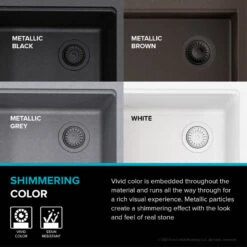 Bellucci 30" Undermount Granite Composite Single Bowl Sink, White -Whole House Kitchenware 8a8153f700e5e9a1 5675 w800 h800 b0 p0