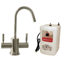 Contemporary 10" Hot And Cold Water Dispenser And Tank In Polished Nickel