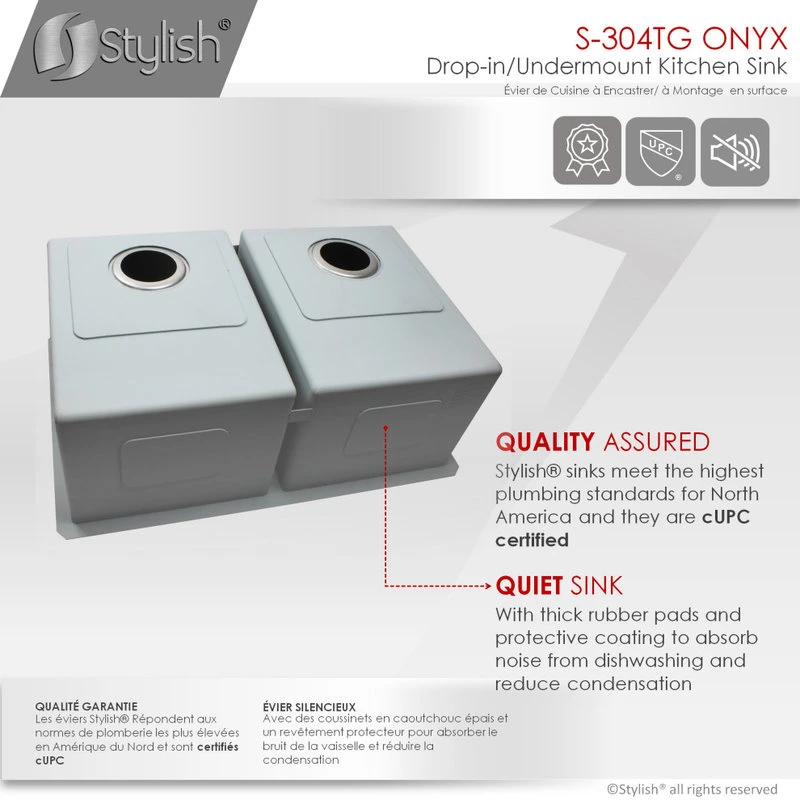 30"L X 18"W Stainless Steel Double Basin Dual Mount Kitchen Sink With Grids 6 30"L X 18"W Stainless Steel Double Basin Dual Mount Kitchen Sink With Grids - Image 4