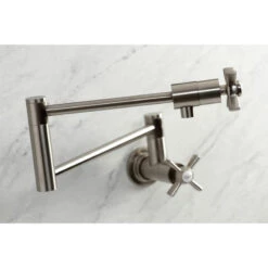Kingston Brass KS4108ZX Millennium Wall Mount Pot Filler, Brushed Nickel -Whole House Kitchenware 8bd12c3a013a56ad 0530 w800 h800 b0 p0