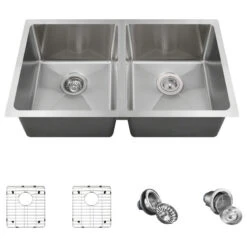 3120D Kitchen Sink, 16-Gauge, Ensemble