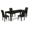 East West Furniture Logan 5-piece Wood Dining Table Set In Black 2 East West Furniture Logan 5-piece Wood Dining Table Set In Black -Whole House Kitchenware 8cf119e002417bec 6864 w800 h800 b1 p0