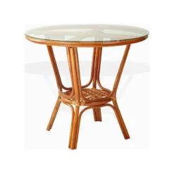 5-Piece Set Of Denver Dining Rattan Side Chairs W/Cream Cushions And Round Table -Whole House Kitchenware 8d7114e10fbc3d3d 8424 w800 h800 b1 p0