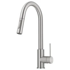 Oletto Pull-Down 1-Handle 1-Hole Kitchen Faucet, 2-Function, Spot Free Stainless