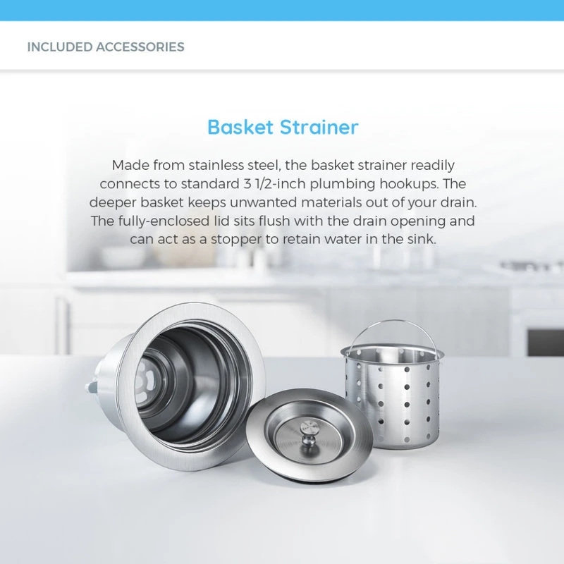 802 Double Equal Bowl Quartz Kitchen Sink, White, Basket Strainers 6 802 Double Equal Bowl Quartz Kitchen Sink, White, Basket Strainers - Image 4