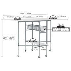 Hobby And Craft Height Adjustable Cutting Table With Drawers, White -Whole House Kitchenware 8ed1718603612afd 2772 w800 h800 b1 p0