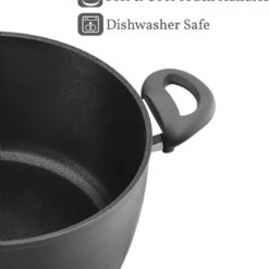 Saflon Titanium Stock Pot With Glass Lid, Forged Aluminum, PFOA-Free, 8-Quart -Whole House Kitchenware 8ff1aaed0aee0d4d 1357 w800 h800 b0 p0