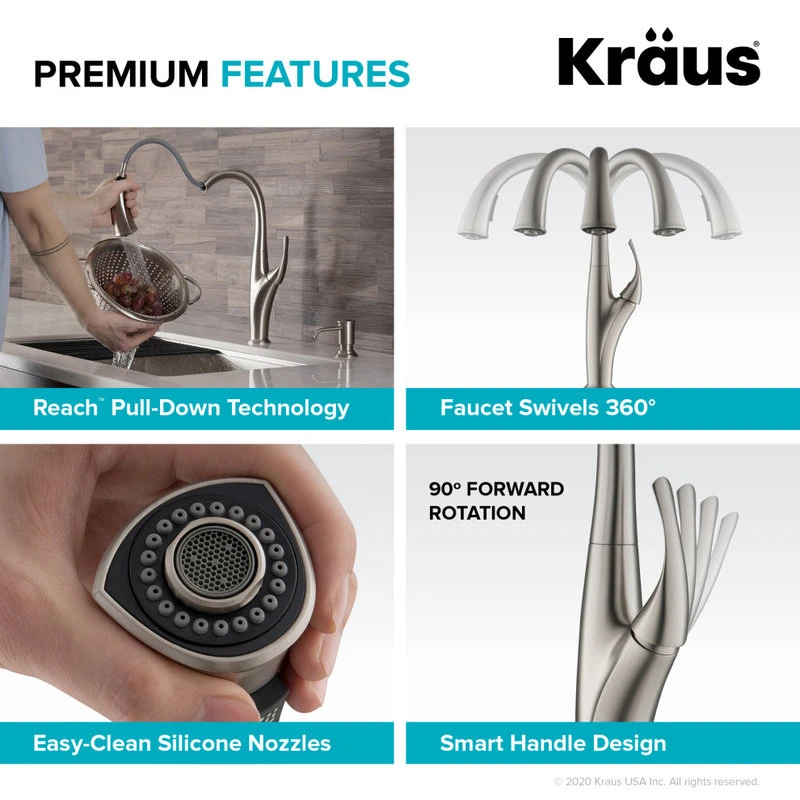 Odell 2-Function Pull-Down 1-Handle 1-Hole Kitchen Faucet, Spot Free Stainless 11 Odell 2-Function Pull-Down 1-Handle 1-Hole Kitchen Faucet, Spot Free Stainless - Image 9