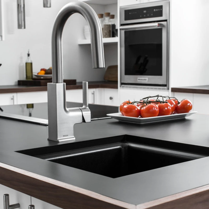 Moen S62308 STo 1.5 GPM 1 Hole Pull Down Bar Faucet - Brushed Gold 5 Moen S62308 STo 1.5 GPM 1 Hole Pull Down Bar Faucet - Brushed Gold - Image 3