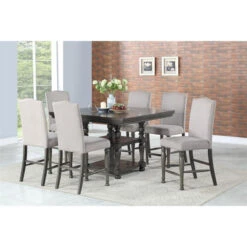 Bowery Hill Distressed Harbor 7 Piece Counter Height Dining Set In Gray -Whole House Kitchenware 906184d003d23854 1862 w800 h800 b0 p0