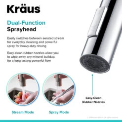 Kraus KPF-2620 Oletto 1.75 GPM Pull Down Kitchen Faucet - Brushed Brass -Whole House Kitchenware 91d1c4e40fec002b 3301 w800 h800 b0 p0