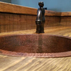 Premier Copper Products 14" Round Hammered Copper Bar Sink With 2" Drain Size, Oil Rubbed Bronze, 3.5" -Whole House Kitchenware 9241a0b200774cb4 4665 w800 h800 b0 p0