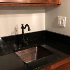 Premier Copper Products 15" Square Hammered Copper Bar/Prep Sink With 2" Drain Size, 3.5" -Whole House Kitchenware 94c10f5300774cbb 8186 w800 h800 b0 p0