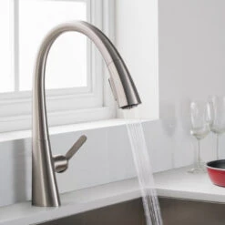 Nolen 2-Function Pull-Down 1-Handle 1-Hole Kitchen Faucet Spot Free Stainless -Whole House Kitchenware 95314d9c00e5ea78 5778 w800 h800 b0 p0