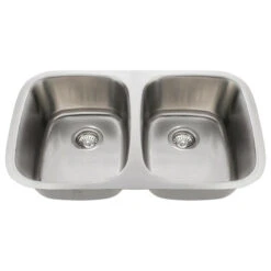 510 Equal Double Bowl Stainless Steel Sink, 16-Gauge, Sink Only