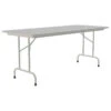 Correll 30"W X 60"D Melamine Top Folding Table In Gray Granite