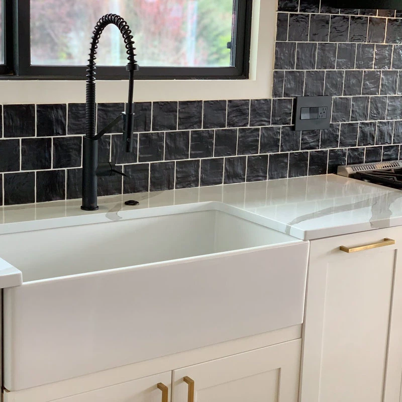 Austen 36" Farmhouse Fireclay Single Bowl Kitchen Sink, Crisp White And Care Kit 6 Austen 36" Farmhouse Fireclay Single Bowl Kitchen Sink, Crisp White And Care Kit - Image 4